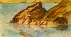 Lake scene, ca. 1880 (akvarell på papir) (par til 359451) av John Roddam Spencer Stanhope