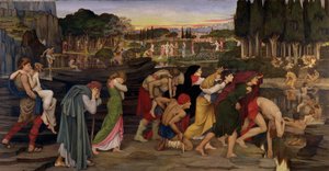 The Waters of Lethe by the Plains of Elysium, ca. 1880 (tempera og gullmaling på lerret)