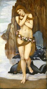 Venus stiger opp fra havet, tidlig på 1870-tallet (tempera og gull på panel)