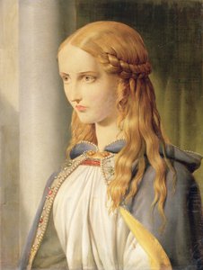 Cordelia Disinherited, 1850 olje på lerret detalj av 90710 av John Rogers Herbert