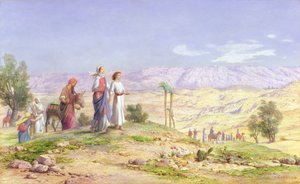 Den hellige familie nærmer seg Jerusalem fra Nasaret, 1878 (olje over blyant om bord)