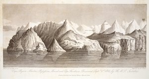 Cape Byam Martin, Pofsefsion Mount og Cape Fanshawe, oppdaget 1. september 1818 av HMS Isabella, illustrasjon fra 