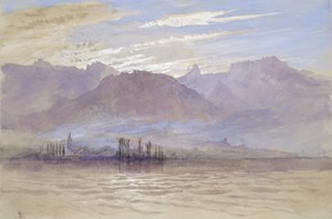 Morgen om våren, med nordøstlig vind, ved Vevey, mai - juni 1849 eller 1. mai 1869 av John Ruskin