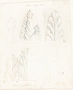 Ornamental Study med Acanthus-motiv for "The Stones of Venice" av John Ruskin