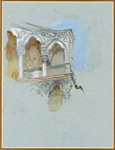 Studie av den pisanske gotiske fasaden til San Michele i Borgo, Pisa, 1. juli av John Ruskin