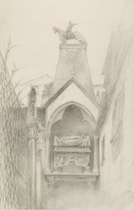 Studie av graven til Can Grande della Scala i Verona, mai-august 1869 av John Ruskin