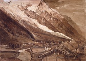 The Glacier des Bossons, Chamonix, juni 1849 av John Ruskin