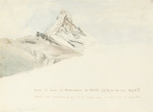 Matterhorn, Sveits, fra nordøst, 1849 av John Ruskin