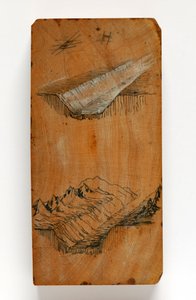 Trench of the Valley of Chamonix and the Peaks above the Trench, ca. 1856 (penn og blekk og akvarell på tre) av John Ruskin