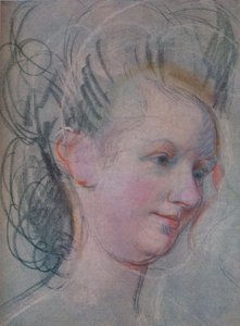 Skisse av en dames hode, c1791 av John Russell