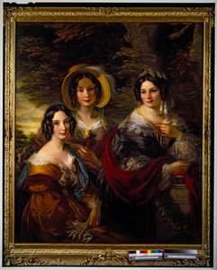 Portrett av Frances, Charlotte og Catherine Voules (lerret)