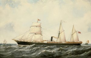 John Scott, Steamship Arratoon Apcar / Painted, 1873