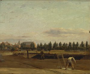 Utgraving av Regent's Canal, med utsikt over Marylebone Chapel av John Seguier