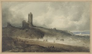 Aberystwyth Castle (w/c på papir) av John Sell Cotman
