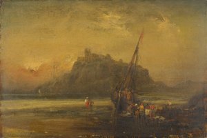Strandscene av John Sell Cotman