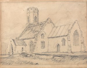 Brampton Church, Norfolk, fra sørøst av John Sell Cotman