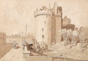 Slottet i Alencon av John Sell Cotman