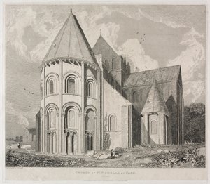 St. Nicholas kirke i Caen av John Sell Cotman