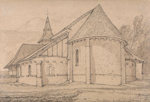 East End av Abbey Church of St. Paul i Rouen, Normandie av John Sell Cotman