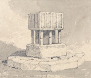 Font ved Caister Church, Norfolk av John Sell Cotman