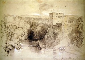 Framlingham: slottet og elven av John Sell Cotman