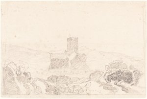 Landskap med kirke av John Sell Cotman