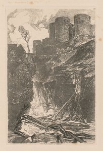 Studiebok: Plate 29, Harlech Castle, N. Wales av John Sell Cotman