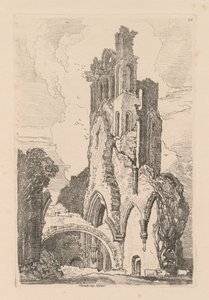 Liber Studiorum: Plate 34, Llanathony Abbey, Monmouthshire, 1838 av John Sell Cotman