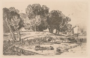 Liber Studiorum: Plate 8, Millbank på Themsen av John Sell Cotman