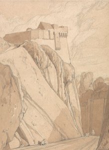 En del av de gamle festningsverkene i Saint Lo, Normandie av John Sell Cotman
