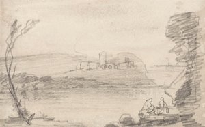Ruin on a Lake, på samme måte som Richard Wilson av John Sell Cotman
