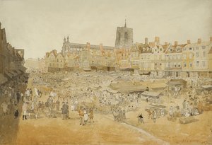 The Market Place, Norwich, hentet fra Mr Coopers, 1807