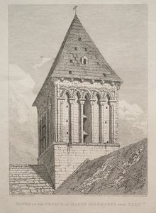 Tårnet til kirken Haute Allemagne nær Caen av John Sell Cotman