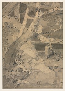 Reisende i et skogslandskap, 1806. av John Sell Cotman