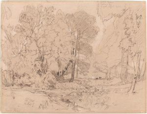 Skogkledd landskap av John Sell Cotman
