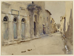 A Street in Spain (akvarell over grafitt med innslag av kroppsfarge) av John Singer Sargent