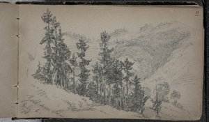 Alpinlandskap, Zell am See, Østerrike av John Singer Sargent