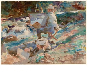 En kunstner ved hans staffeli av John Singer Sargent