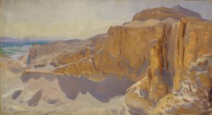 Klipper ved Deir el Bahri, Egypt, 1890-91 av John Singer Sargent