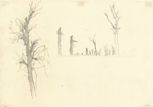Ødelagte trær [verso] av John Singer Sargent