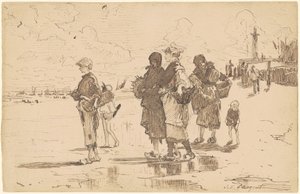 Ut til fisketuren for å fiske, 1878. av John Singer Sargent