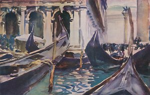 Gondoler ved Piazzetta, c1904, 1925. av John Singer Sargent