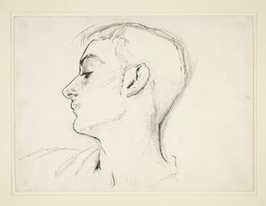 Leder for en ung mann i profil av John Singer Sargent