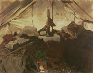 Inside a Tent in the Canadian Rockies, 1916 av John Singer Sargent