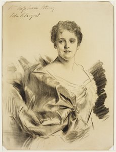 Frøken Susan Strong, mellom slutten av 1800- og begynnelsen av 1900-tallet (kull på kremfarget papir) av John Singer Sargent