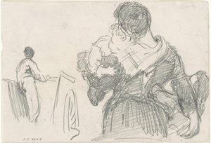 Mor og barn [recto], ca. 1871-1872. av John Singer Sargent