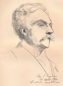 Portrettskisse av M. Gabriel Faure, c1889 av John Singer Sargent