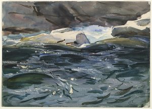 Salmon River, 1901 (ugjennomsiktig og gjennomskinnelig wc og grafitt) av John Singer Sargent
