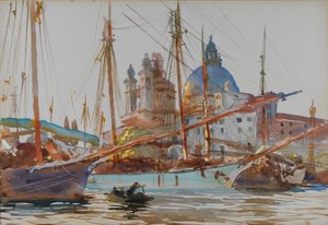Santa Maria della Salute i Venezia, ca 1904-1906. av John Singer Sargent