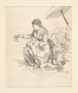Sittende kvinnefigur av John Singer Sargent